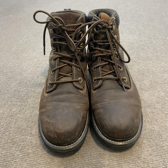 Wolverine Work Boots Mens Size 10.5 Brown Leather Slip Oil Resistant W08688 - Picture 2 of 12